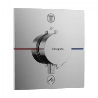 Unitate comanda Hansgrohe ShowerSelect Comfort, 2 iesiri, termostat, necesita valva, crom, 15572000