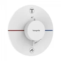 Unitate comanda Hansgrohe ShowerSelect Comfort, 2 iesiri, termostat, necesita valva, mat, alb, 15554700