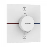 Unitate comanda Hansgrohe ShowerSelect Comfort, 2 iesiri, termostat, necesita valva, mat, alb, 15572700