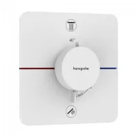 Unitate comanda Hansgrohe ShowerSelect Comfort, 2 iesiri, termostat, necesita valva, mat, alb, 15583700