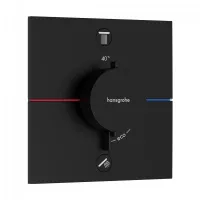 Unitate comanda Hansgrohe ShowerSelect Comfort, 2 iesiri, termostat, necesita valva, mat, negru, 15572670
