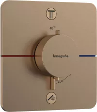 Unitate comanda Hansgrohe ShowerSelect, termostat, 2 iesiri, necesita valva, mat, bronz, 15583140