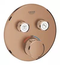 Unitate control Grohe Grohtherm Smartcontrol 29119DL0, 1/2'', 2 iesiri, termostat, necesita valva, mat, cupru