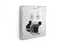Unitate control Hansgrohe ShowerSelect 15763000, aparenta, termostat, 2 iesiri, diverter, necesita set fixare, crom