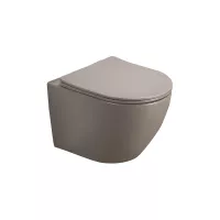 Vas WC Fluminia Alfonzo, suspendat, Rimless, capac SoftClose, gri, B2330BD-2MG