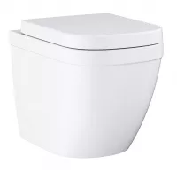 Vas WC Grohe Euro Ceramic, pe podea, Rimless, TripleVortex, capac SoftClose, alb, 39839000