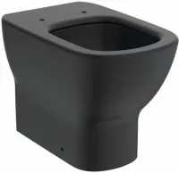 Vas WC Ideal Standard Connect BTW T0077V3, montare pe podea, evacuare orizontala, pentru rezervor incastrat, Aquablade, mat, neagru