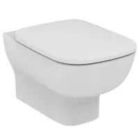 Vas WC Ideal Standard Esedra T281401,  suspendat, evacuare orizontala, pentru rezervor incastrat, fixare ascunsa, alb