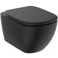 Vas WC Ideal Standard Tesi, suspendat, Rimless+, fara capac, negru, T4932V3