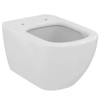 Vas WC Ideal Standard Tesi T0079V1,  suspendat, evacuare orizontala, pentru rezervor incastrat, fixare ascunsa, Aquablade, mat, alb