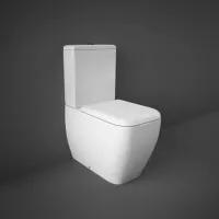 Vas WC Rack Ceramics Metropolitan MEWC00003, montare pe podea, evacuare orizontala, pentru rezervor aparent, rimless, alb