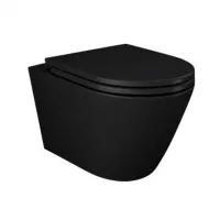 Vas WC Rak Ceramics Feeling, Rimless, suspendat, fara capac, negru, RST23504A