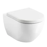 WC Ravak Chrome, suspendat, Rimless, fara capac, alb, X01516