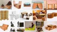  Mobilier carton ondulat
