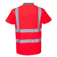 TRICOU S477 HI-VIS S/S POLO RED- S