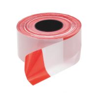 Banda delimitare PVC rosu/alb 80 mm x 500 m