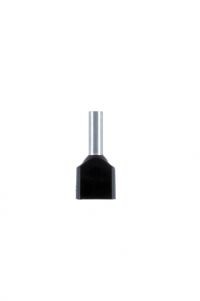 Cap de fir DUO 2x1.5/negru/L16