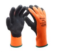 Manusi de protectie din latex pentru iarna - Orange - Marimea 10