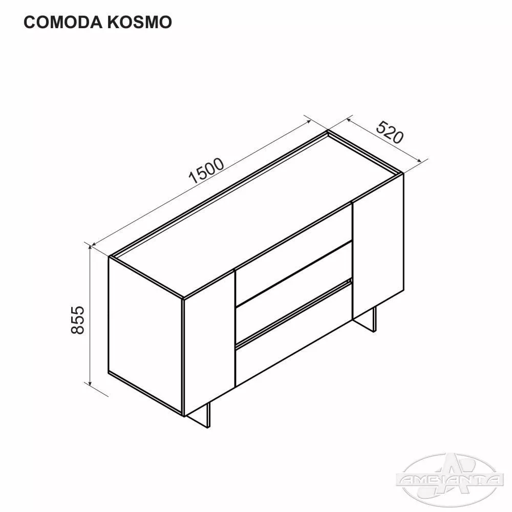 Comode Comoda KOSMO ARTISAN-CREM 4842115052538 Ambianta www.