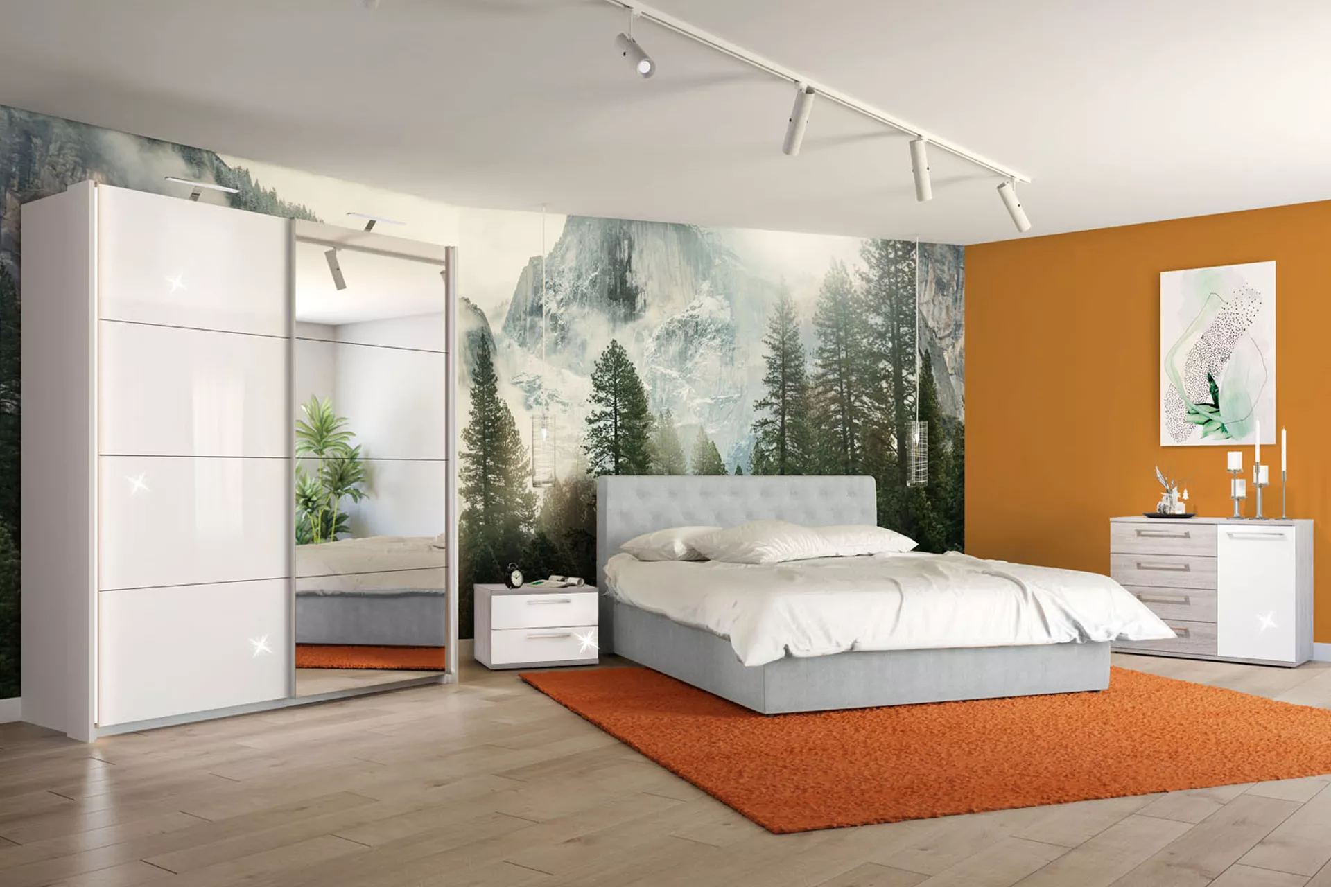 Box Dormitor Box cu pat California DB02 Lems www.mobilaambia...