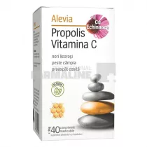 Alevia Propolis Vitamina C cu echinacea si stevie 40 comprimate de supt