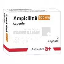 AMPICILINA ANTIBIOTICE 500 mg x 10 CAPS. 500mg ANTIBIOTICE SA