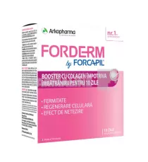 Arkopharma Forderm by Forcapil booster cu colagen 10 fiole buvabile