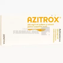 AZITROX 200 mg/5 ml x 1 PULB. + SOLV. SUSP. ORALA 200mg/5ml ZENTIVA S.A.