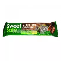 Sweet&Safe Ciocolata neagra indulcita cu stevie 25 g