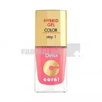 Delia Coral Hybrid Gel Color step 1 Lac unghii 16