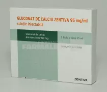GLUCONAT DE CALCIU ZENTIVA 95 mg/ml x 5 SOL. INJ. 95mg/ml ZENTIVA SA