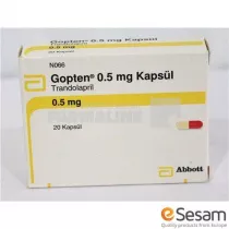 GOPTENÃ‚Â« 0,5 mg X 20 CAPS. 0,5mg MYLAN HEALTHCARE GMB - ABBOTT