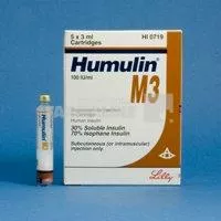 HUMULIN M3 x 5 - cartus SUSP. INJ. 100ui/ml LILLY FRANCE S.A.S