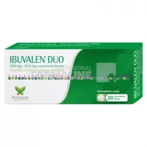 Ibuvalen Duo 200 mg/12,8mg 20 comprimate