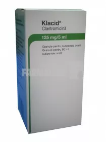 KLACID 125 mg/5 ml X 1 - 60ML GRAN. PT. SUSP. ORALA 125mg/5ml BGP PRODUCTS S.R.L. - ABBOTT