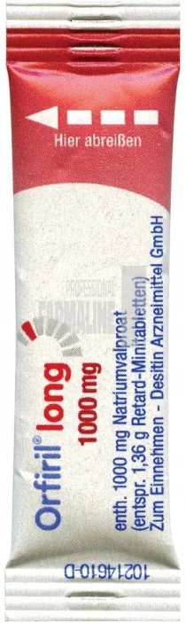 ORFIRIL LONG 1000 mg x 50 MINICOMPR. ELIB. PREL. 1000mg DESITIN ARZNEIMITTEL