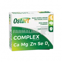 Ostart complex Ca + Mg + Zn + Se + D3 20 comprimate