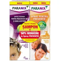 Paranix Pachet Sampon tratament 100 ml + Spray pentru preventie 100 ml