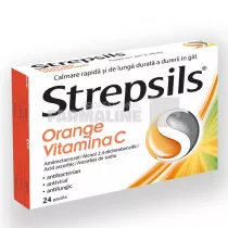 Strepsils Orange Vitamina C 24 comprimate