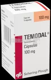 TEMODAL 100 mg x 5 CAPS. 100mg MERCK SHARP & DOHME