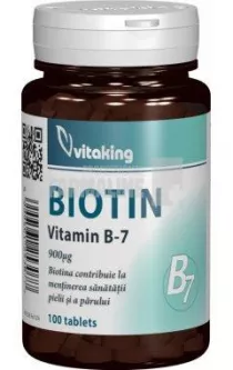 Vitamina B7 Biotina 900 mg 100 comprimate