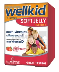Well Kids Soft Jelly capsuni 30 bucati