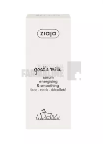 Ziaja Goat's Milk Ser calmant si energizant pentru fata, gat si decolteu 50 ml