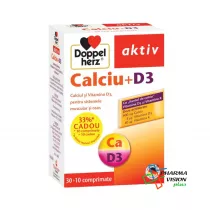 AKTIV CALCIU si D3 * 30 tablete cu 33%CADOU - DOPPELHERZ