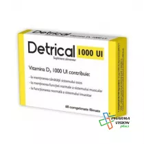 DETRICAL D3 1000UI * 60 comprimate - ZDROVIT