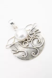 Pandantiv din Argint 925 cu Perla, 4 cm