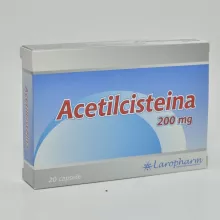 Acetilcisteina 200mg , 20 capsule (Laropharm)