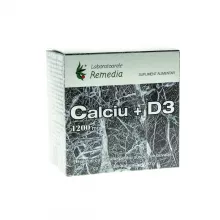 Calciu 1000 mg+D3 ,20 plicuri(Remadia)