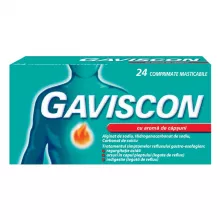 Gaviscon Capsuni , 24 comprimate masticabile