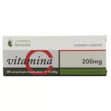 Vitamina C 200mg ,20 comprimate, Remedia
